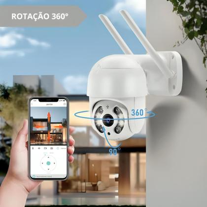 Imagem de Kit 5 Câmeras Ip Wifi A8 Hd Externa Branco Prova Dágua