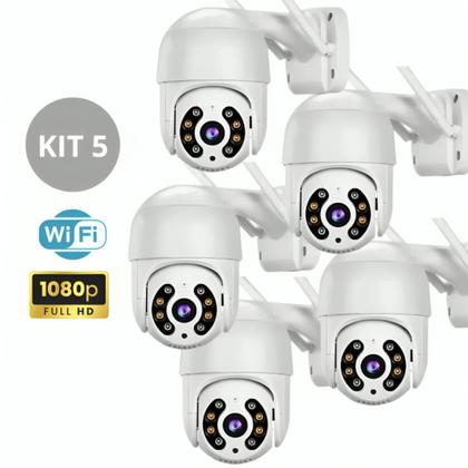 Imagem de Kit 5 Câmeras Ip Wifi A8 Hd Externa Smart App