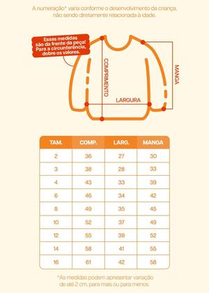 Imagem de Kit 5 Camiseta Básica Manga Longa Menino e Menina