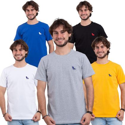 Imagem de KIT 5 CAMISETAS  BASICA GOLA REDONDA DIRETO DA FARBICA 100% ALGODÃO . br