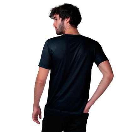 Imagem de Kit 5 Camisetas Básicas Masculina 100% Poliéster Preto