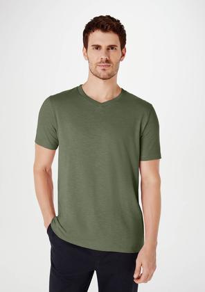 Imagem de Kit 5 Camisetas Básicas Masculina Flamê Com Decote V