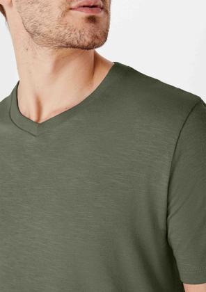 Imagem de Kit 5 Camisetas Básicas Masculina Flamê Com Decote V