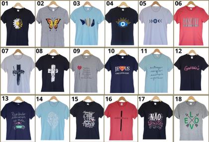 Imagem de Kit 5 Camisetas Blusas Feminina Plus Size Atacado Revenda