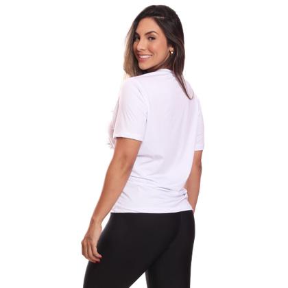 Imagem de Kit 5 Camisetas Feminina Dry Fit Básica Lisa Proteção Solar UV Térmica Blusa Academia Esporte Camisa 07