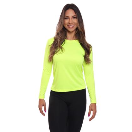 Imagem de Kit 5 Camisetas Feminina Manga Longa Dry Básica Lisa Proteção Solar UV Térmica Blusa Academia