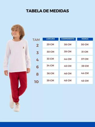 Imagem de Kit 5 Camisetas Manga Longa Infantil Menino Básica Lisa menino conforto menino