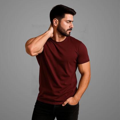 Imagem de Kit 5 Camisetas Masculinas Básica Gola Redonda 100 Algodão Lisa Casual versátil