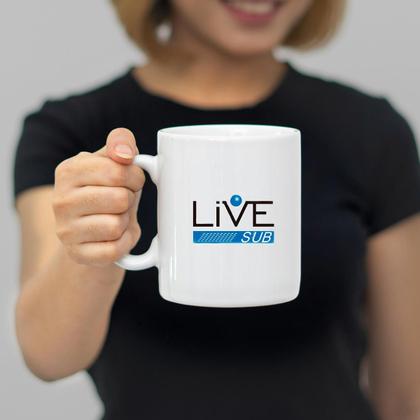 Imagem de Kit 5 Canecas Porcelana Live P/sublimação Resinada 325ml