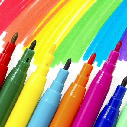 Imagem de Kit 5 Canetinhas Hidrográficas Neo Pen Mirim 12 Cores