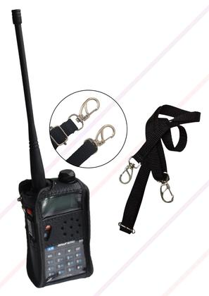 Imagem de Kit 5 Capa com Alça e Clip Para Radio Comunicador UV5R UV5RA