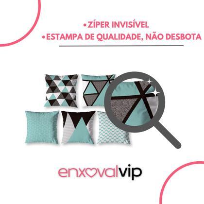 Imagem de Kit 5 Capas de Almofada Sala Sofá Quarto Estampadas 40cm x 40cm Decorativa