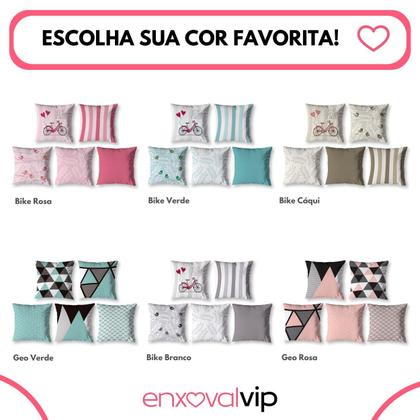 Imagem de Kit 5 Capas de Almofada Sala Sofá Quarto Estampadas 40cm x 40cm Decorativa