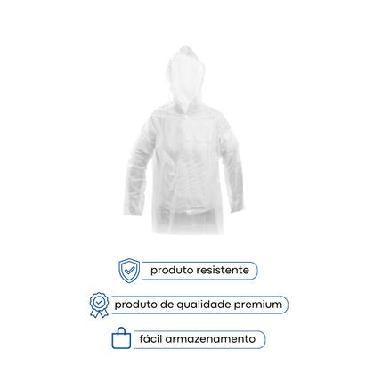 Imagem de Kit 5 Capas De Chuva Descartável Impermeável Eventos/Show