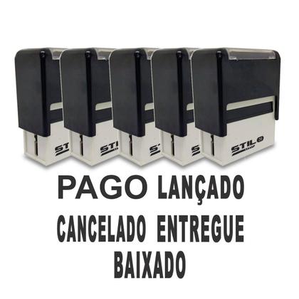 Imagem de Kit 5 Carimbos Automáticos Preto