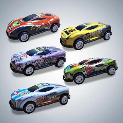 Imagem de KIT 5 Carrinhos de Metal Brinquedo Fricção Sortido Carrinho de Fricção Metal Brinquedo Menino Carro
