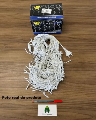 Imagem de Kit 5 Cascatas 400 Leds 10 Metros Luz Azul Fixa - 127v