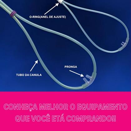 Imagem de Kit 5 Cateter Nasal Oxigênio Tipo Óculos Adulto Salter Labs premium