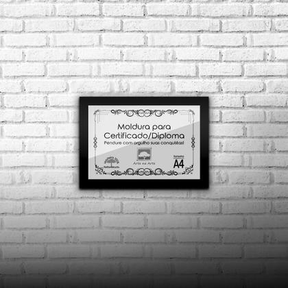 Imagem de Kit 5 Certificados/Diplomas A4 com Tela de Acetato e MDF