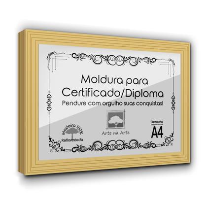 Imagem de Kit 5 Certificados/Diplomas A4 com Tela de Acetato e MDF