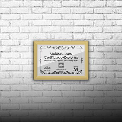 Imagem de Kit 5 Certificados/Diplomas A4 com Tela de Acetato e MDF