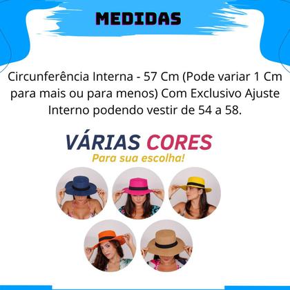 Imagem de Kit  5 Chapéus Paris de Praia Com Faixa Colorido Palha Sintética com Fita Aba Firme