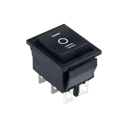 Imagem de Kit 5 chave gangorra on/off/on 3 polos preta 15a