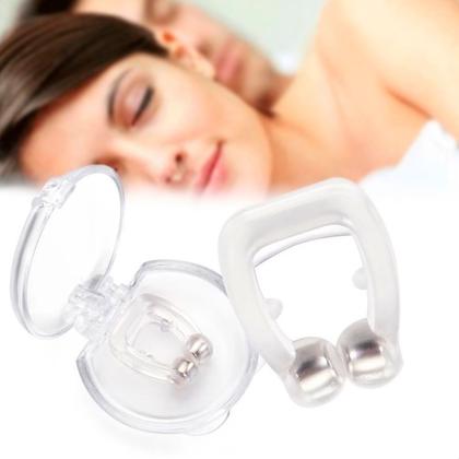 Imagem de Kit 5 Clip Nasal Aparelho Anti Ronco Magnético Apnéia com Estojo Unitário