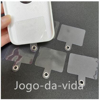 Imagem de Kit 5 Clips Cartão fixo, Anti-Perda  Adesivo Transparente Fino e Forte para Celular
