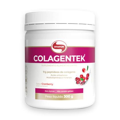 Imagem de Kit 5 Colágeno Hidrolisado Colagentek Vitafor 300g Cranberry