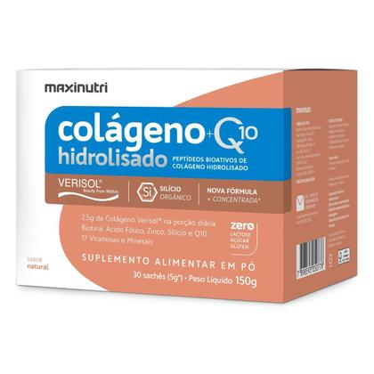 Imagem de Kit 5 Colágeno Verisol + Q10 Maxinutri 30 Sachês Natural