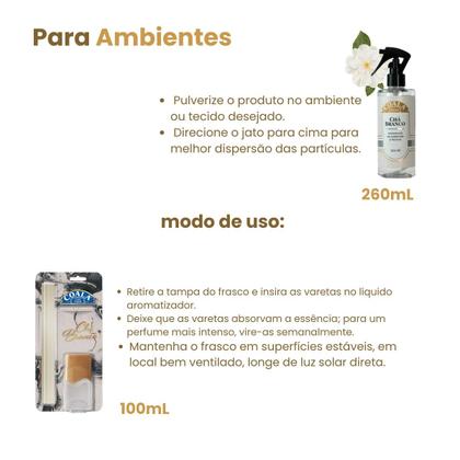 Imagem de Kit 5 Completo Coala Laundry Chá Branco. Produtos Essenciais para Perfumação e BemEstar do Lar