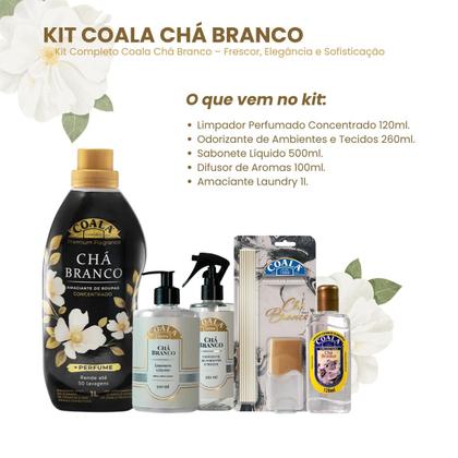 Imagem de Kit 5 Completo Coala Laundry Chá Branco. Produtos Essenciais para Perfumação e BemEstar do Lar