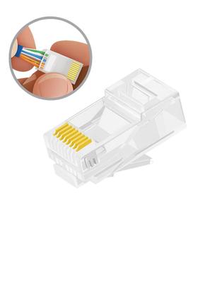 Imagem de Kit 5 conector plug modular rj45 cat6 blindado