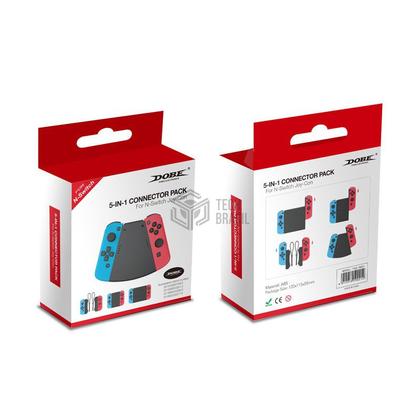 Imagem de Kit 5 Conectores Grip Para Controle Joy-Con Nintendo Switch Preto
