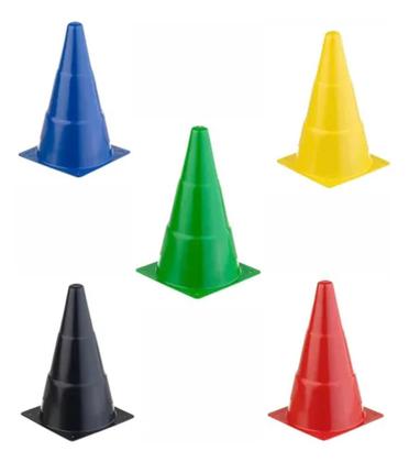 Imagem de Kit 5 Cones E 10 Argolas Coloridos Educativo Coordenação
