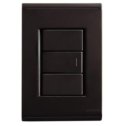 Imagem de Kit 5 Conj. 4X2 1 Inte. Simples 10A Preto Liz - Tramontina