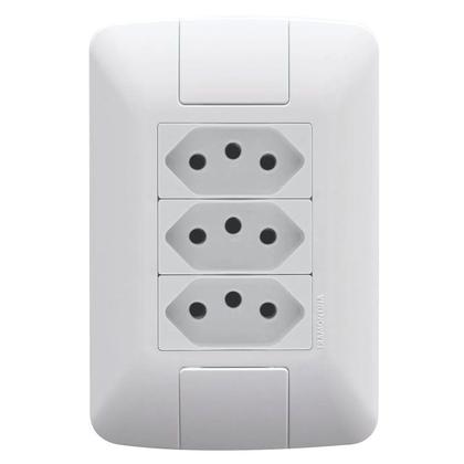 Imagem de Kit 5 Conjunto 3 Tomadas 10A 250V Aria 2P+T 4x2 Tramontina