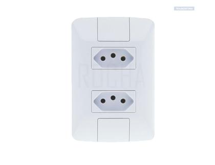 Imagem de Kit 5 Conjunto Tomadas Duplas 20a Tramontina completa linha Aria