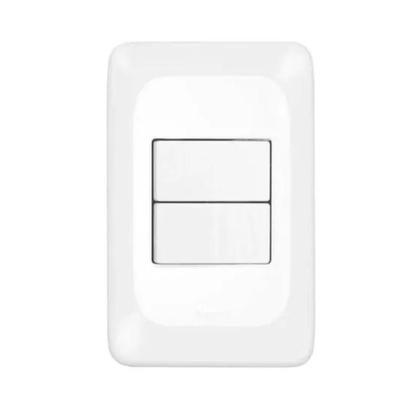 Imagem de Kit 5 Conjuntos 2 Interruptores Simples 4x2 Pial Pop LGX101