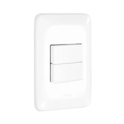 Imagem de Kit 5 Conjuntos 2 Interruptores Simples 4X2 Pial Pop Lgx101