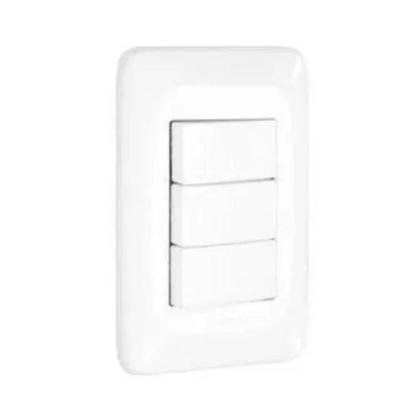 Imagem de Kit 5 Conjuntos 3 Interruptores Simples 4X2 Pial Pop Lgx111