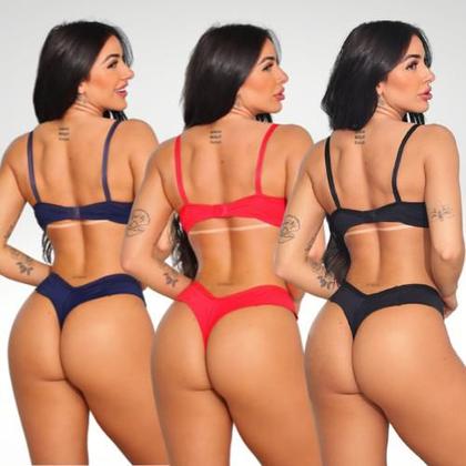 Imagem de kit 5 Conjuntos Calcinha e Sutiã Fio Duplo Renda Premium