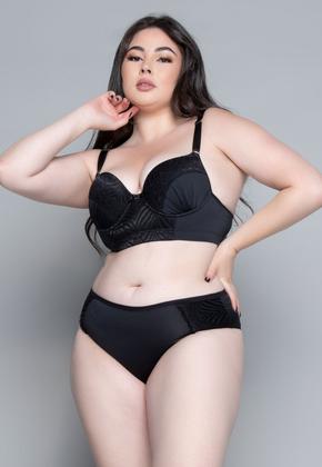 Imagem de Kit 5 Conjuntos de Lingerie Plus Size Wls Modas Sutiã Reforçado Com Bojo Calcinha Luxo