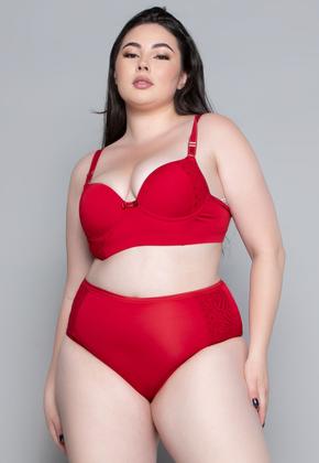 Imagem de Kit 5 Conjuntos Lingerie Plus Size Luxo Com Bojo