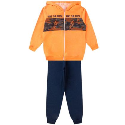 Imagem de kit 5 Conjuntos Moletom Infantil Masculino Blusa e Calça Flanelado Agasalho Inverno Capuz Ziper Punho, Roupa Menino criança tamanhos 04 06 08