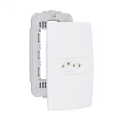 Imagem de Kit 5 Conjuntos Tomada 10A 4X2 Branca Pial Plus 615080Bc