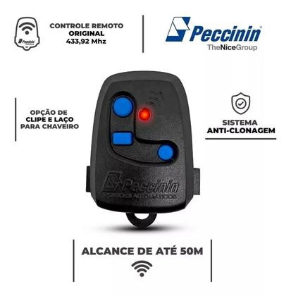 Imagem de Kit 5 controles nice peccinin tx 3c preto
