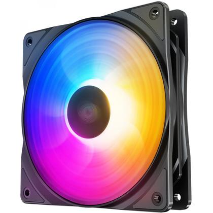 Imagem de Kit 5 Cooler Fan Gamer RGB DEEPCOOL RF120 Rainbow PWM 120mm