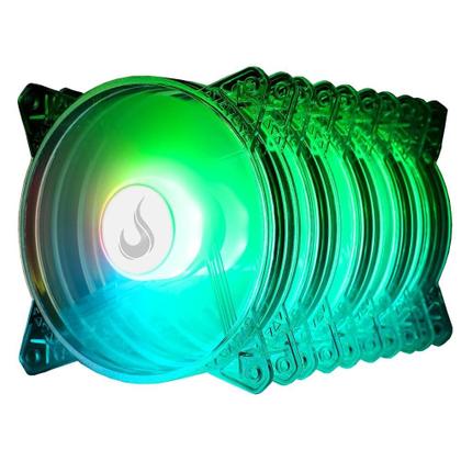 Imagem de Kit 5 Cooler Fan Rise Mode Crystal Sound 120mm ARGB Transparente - RM-CS-02-ARGB